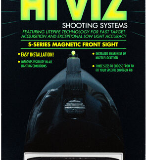 HIVIZ SHOTGUN FRONT SIGHT - MAGNETIC RIB .218-.328" RED