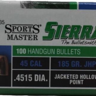 SIERRA BULLETS .45 CAL .4515 - 185GR JHP 100CT