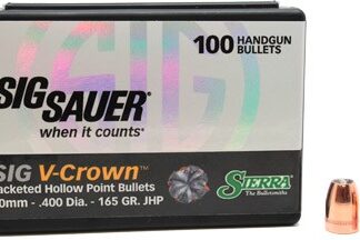 SIERRA BULLETS 10MM .400 - 165GR JHP SIG V-CROWN 100CT