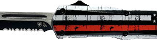 TEMPLAR KNIFE SMALL OTF BACK - THE RED 2.75" BLK TANTO SRRTED