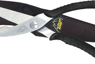 OUTDOOR EDGE GAME SHEARS - 3.5" S/S BLACK W/NYLON SHEATH