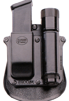 FOBUS FLASHLIGHT/MAG POUCH - PADDLE STYLE DOUBLE STACK MAG