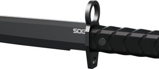 SOG KNIFE BOYONET 7" TANTO - BLADE BLACK/BLACK W/SHEATH