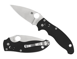 SPYDERCO MANIX 2 BLACK G10 PLAINEDGE