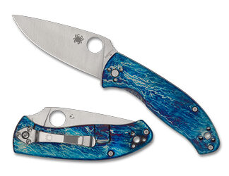 SPYDERCO TENACIOUS TI DISRY BLU/SLV