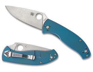 SPYDERCO TENACIOUS TI 3.35" BLUE/SLV