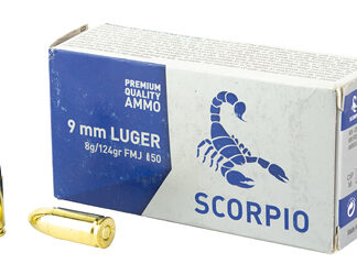 SCORPIO AMMO 9MM 124GR FMJ 50/1000