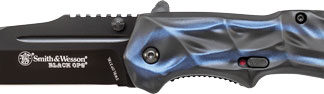 S&W KNIFE BLACK OPS 3RD GEN. - BLUE HANDLE TANTO MAGIC ASSIST