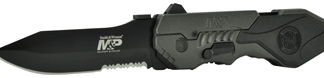 S&W KNIFE M&P 2ND GEN SPRING - ASSIST 3.6" DROP PNT SERRATED