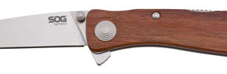 SOG KNIFE TWITCH II - SATIN POLISH WOOD HANDLE