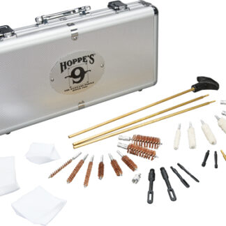 HOPPES DELUXE GUN CLEANING KIT - BRASS ROD 31PC W/ALUMINUM BOX