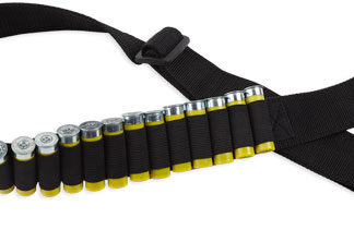 BULLDOG SHOTGUN AMMO BELT - HOLDS 20 SHELLS ADJUSTABLE BLK