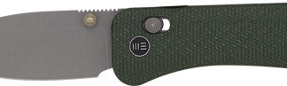 WE KNIFE BANTER 2 2.87" GREEN - CANVAS MICARTA/GRAY STONEWASH