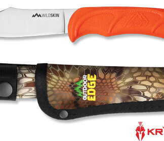 OUTDOOR EDGE WILD SKIN 4.0" - GUTHOOK KNIFE W/ MO SHEATH