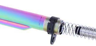 GUNTEC AR15 BUFFER TUBE WITH - BUFFER & SPRING RAINBOW PVD