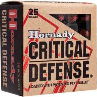 HORNADY CRITICAL DEFENSE - 380 ACP 90GR FTX 25RD 10BX/CS