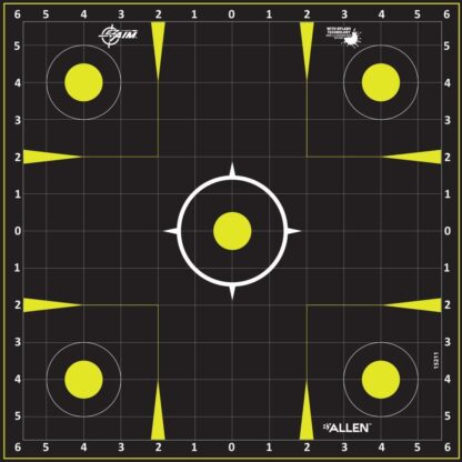 Allen EZ Aim Non-Adhesive Splash Target 12.5" Black and Yellow 30 per Pad