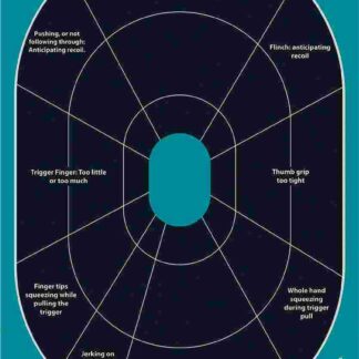 Allen Girls with Guns Splash Adhesive Oval Silhoutte Target 12x18 - 5/ct