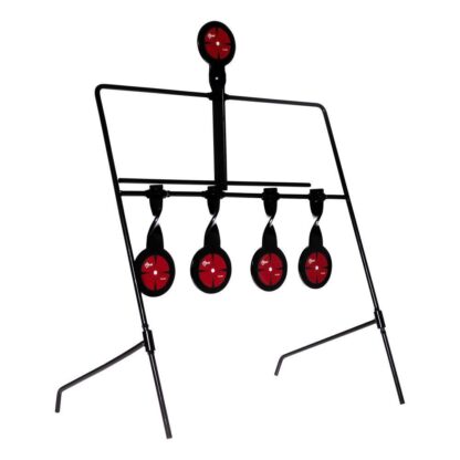 EZ-Aim Deflector Resetting Spinner Target System 16"W x 22.25"H Black/Red