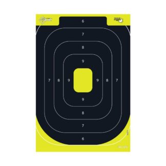 Allen EZ Aim Splash Reactive Paper Target IPSC Silhouette 12.5"x18.25" Yellow and Black 30 per Pad