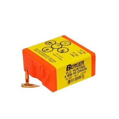 Berger Match Grade Hunting Bullets 6mm .243" 95 gr VLD HUNTER 100/box
