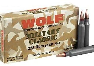 Wolf Military Classic Rifle Ammunition .223 Rem 55 gr FMJ 3241 fps - 20/box