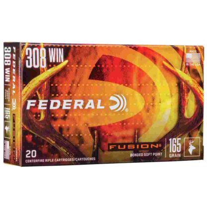 Federal Fusion Rifle Ammunition .308 Win 165 gr BTSP 2700 fps - 20/ct