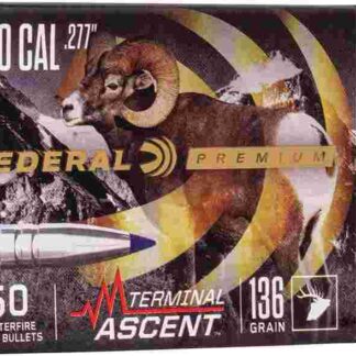 FEDERAL .277 CALIBER 136GR TERMINAL ASCENT COMP BULLET  50RD