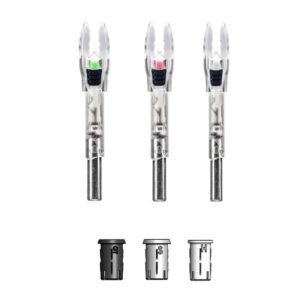 Feradyne Nockturnal Shift Nock Universal Size Red and Green Strobe Lighted 2-Pack
