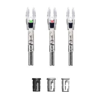 Feradyne Nockturnal Shift Nock Universal Size Red and Green Strobe Lighted 2-Pack