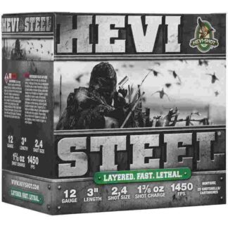 HEVI-Shot HEVI-Steel Shotshells 12ga 3" 1-3/8oz 1450 fps #2&#4 25/ct