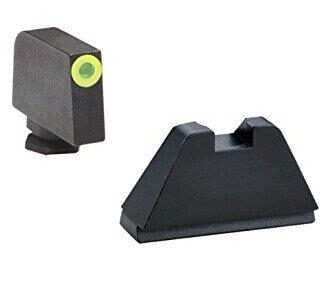 Ameriglo Tritium Tall Sights for all Glock Models except 42 43 -Green Tritium Lime Green Lumi Outline