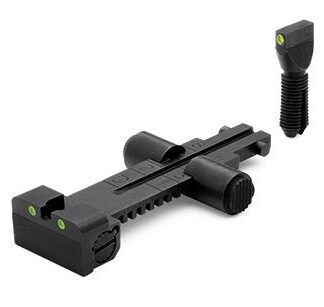Meprolight Tru-Dot Fixed Green Night Sights for AK-47 Set (AKM Pattern)