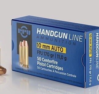 PPU Handgun Ammunition 10mm Auto 170 gr FPJ 1115 fps 50/ct