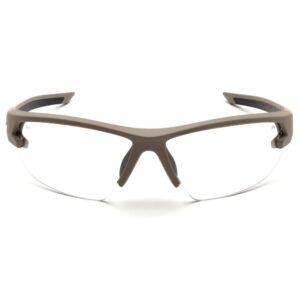https3A2F2Fmedia.chattanoogashooting.com2Fimages2Fproduct2FPIVGT1410T2FPIVGT1410T-2.jpg Pyramex Venture Gear Semtex 2.0 Shooting Glasses Tan Frame with Clear Anti-Fog Lens