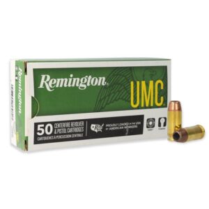 https3A2F2Fmedia.chattanoogashooting.com2Fimages2Fproduct2FRT236942FRT23694-1.jpg Remington UMC Handgun Ammunition .40 S&W 180 gr JHP 990 fps 50/box