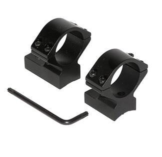 Talley Lightweight Alloy Scope Mounts - Black Anodized - 1" - Medium Weatherby Accumark - Magnum Mark V (9 LUG)