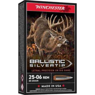 Winchester Ballistic Silvertip Rifle Ammunition .25-06 Rem 85 gr. PT 3470 fps 20/ct