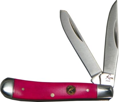 ABKT ROPER SERIES PINK SKY - PEANUT 2-BLADE PINK BONE HNDLS