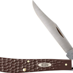 00135C_1 CASE KNIVES JIGGED BROWN - SYNTHETIC SLIMLINE TRAPPER