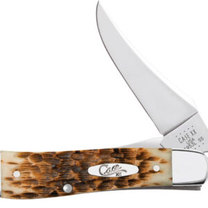 00260C_1 CASE KNIVES AMBER BONE PEACH - SEED JIG RUSSLOCK